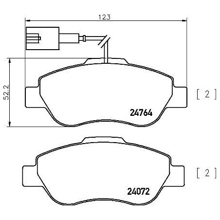 BREMBO P 24 150 Klocki hamulcowe przód dla Ka 500