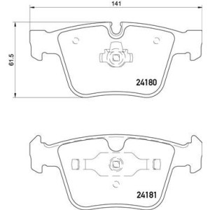 BREMBO P 50 116 Brzdové platničky zadné pre Mercedes S M R