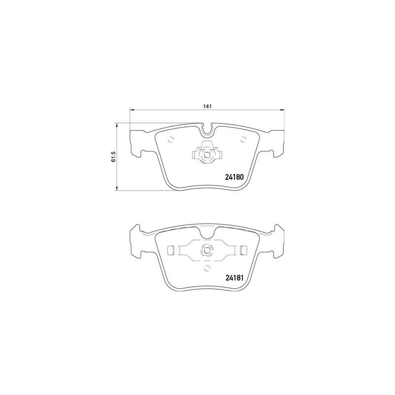 BREMBO P 50 116 Bremsbeläge Hinten für Mercedes S M R