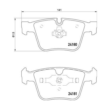 BREMBO P 50 116 Plaquettes de frein arrière pour Mercedes S M R