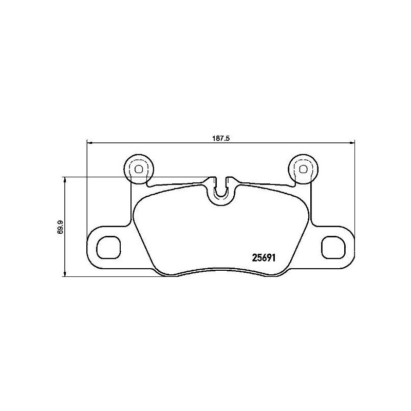 BREMBO P 65 031 Plaquettes de frein arrière pour 911 Taycan Cayenne e-Tron