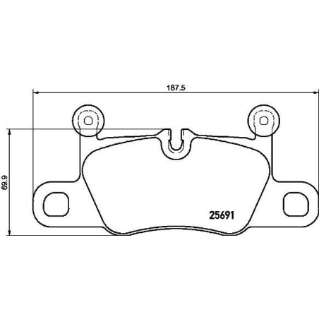 BREMBO P 65 031 Brzdové destičky zadní pro 911 Taycan Cayenne e-Tron
