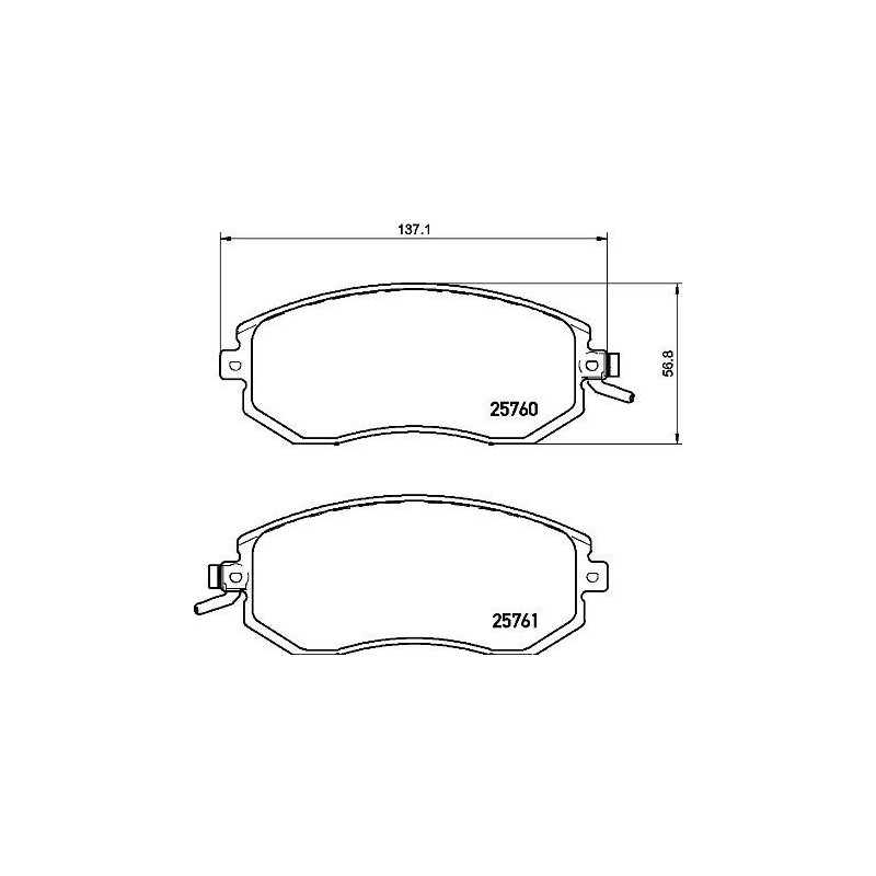 BREMBO P 78 021 Brzdové destičky přední pro Impreza Forester Outback XV Legacy GT Brz