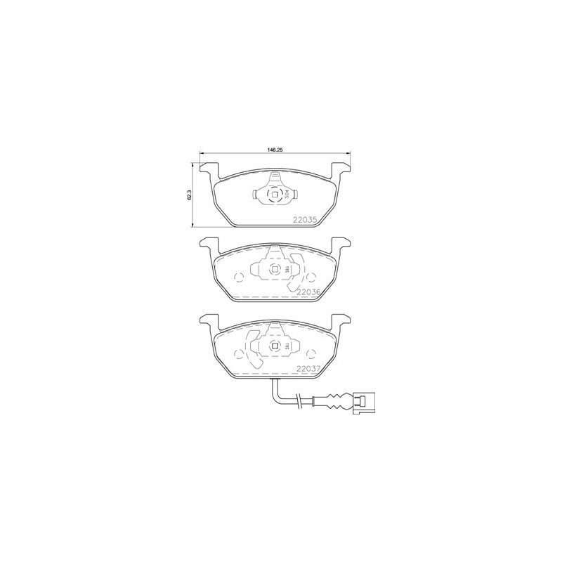 BREMBO P 85 137 Pastillas de freno delantero para Leon Golf Octavia A3