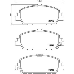 BREMBO P 28 077 Pastiglie freno anteriore per Accord HR-V Vezel Stepwgn
