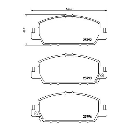 BREMBO P 28 077 Brake Pads Set Front for Accord HR-V Vezel Stepwgn