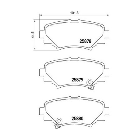 BREMBO P 49 049 Plaquettes de frein arrière pour Mazda 3
