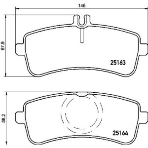 BREMBO P 50 125 Pastillas de freno trasero para Mercedes S SL