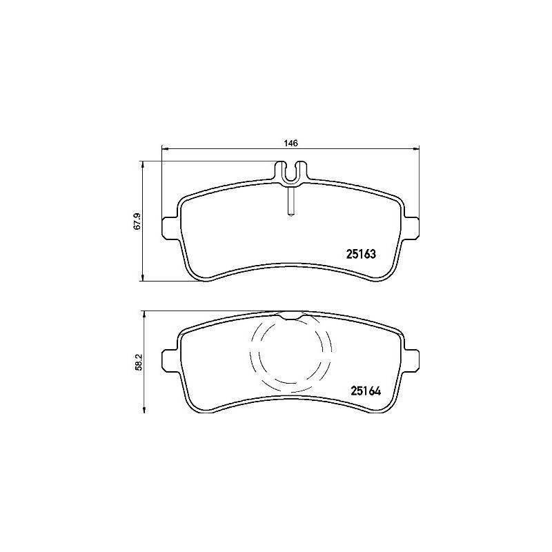 BREMBO P 50 125 Brake Pads Set Rear for Mercedes S SL