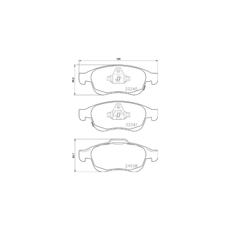 BREMBO P 23 165 Brake Pads Set Front for Renegade 500X