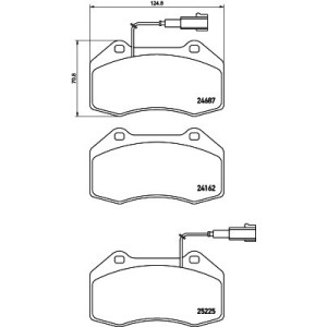 BREMBO P 23 162 Brzdové platničky predné pre Alfa 4C
