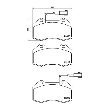 BREMBO P 23 162 Brake Pads Set Front for Alfa 4C