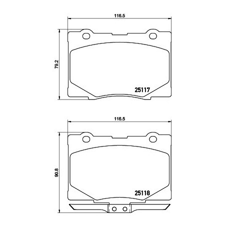 BREMBO P 28 079 Brake Pads Set Front for Legend RL