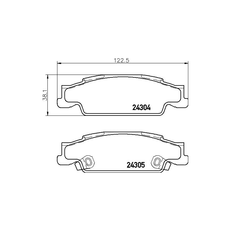 BREMBO P 09 007 Brzdové platničky zadné pre Cadillac STS CTS