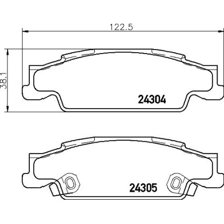 BREMBO P 09 007 Brzdové platničky zadné pre Cadillac STS CTS