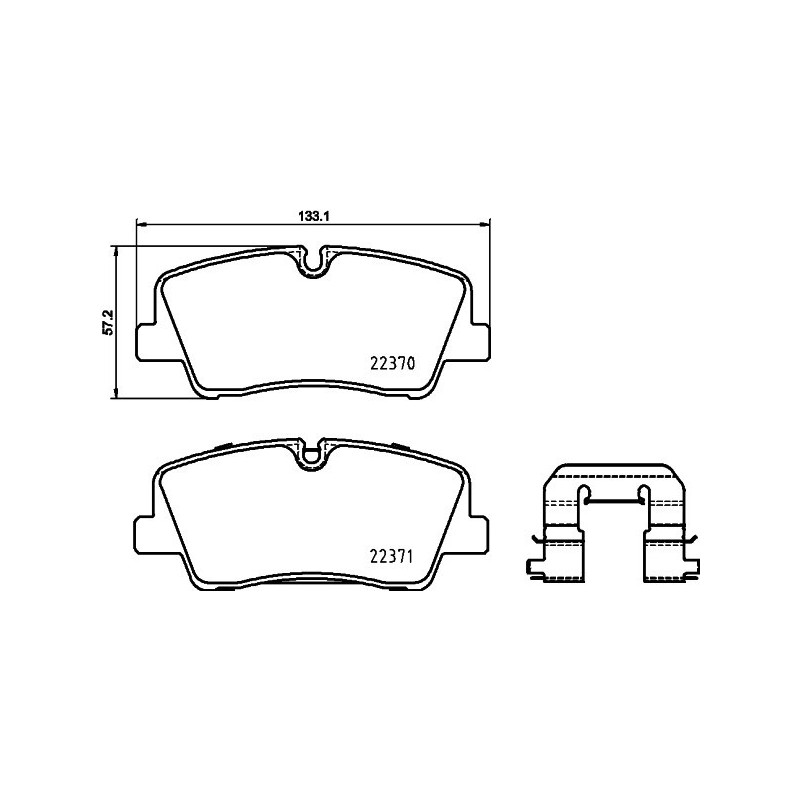 BREMBO P 30 085 Brzdové destičky zadní pro Hyundai H350