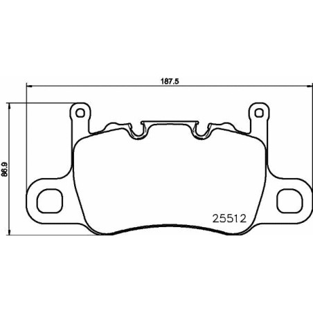 BREMBO P 65 037 Brzdové destičky zadní pro Porsche 911 Cayman