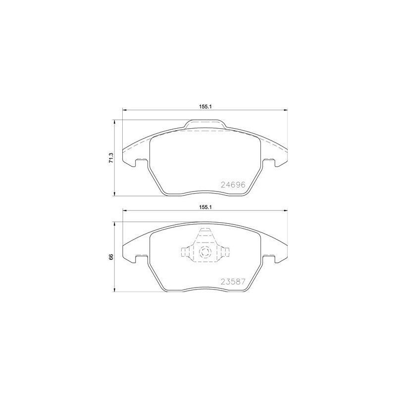 BREMBO P 85 148 Pastillas de freno delantero para Ibiza A1 Polo
