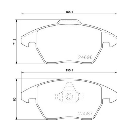 BREMBO P 85 148 Pastillas de freno delantero para Ibiza A1 Polo