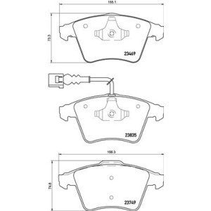 BREMBO P 85 149 Pastillas de freno delantero para VW Touareg