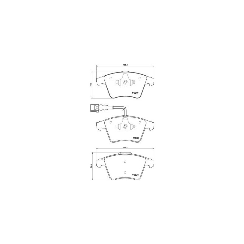 BREMBO P 85 149 Plaquettes de frein avant pour VW Touareg