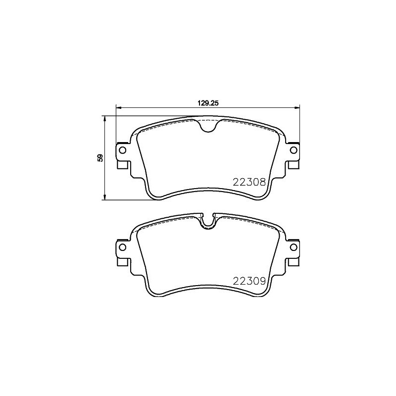 BREMBO P 85 154 Pastiglie freno posteriore per A4 A5 A6 A8 Q5 Q7 Touareg A7