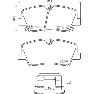 BREMBO P 30 089 Brake Pads Set Rear for Hyundai H350