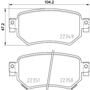 BREMBO P 49 059 Pastiglie freno posteriore per Mazda 6
