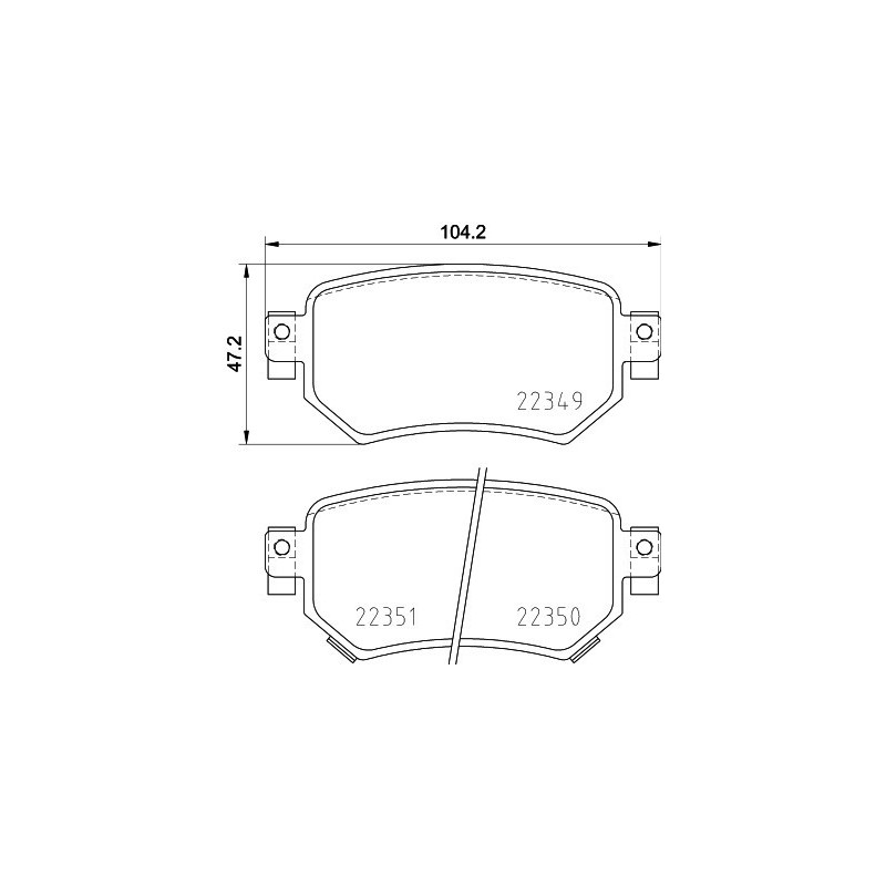 BREMBO P 49 059 Plaquettes de frein arrière pour Mazda 6