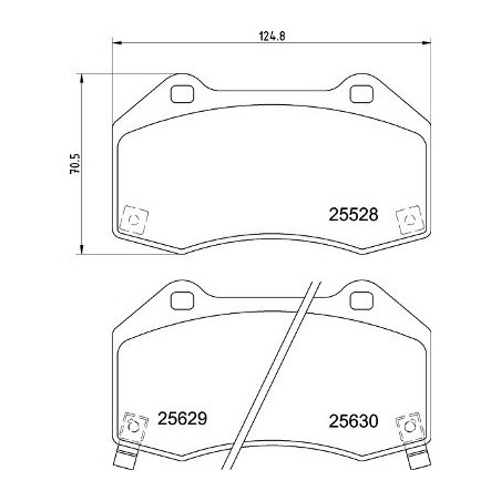 BREMBO P 59 094 Brzdové destičky přední pro Corsa Corsavan