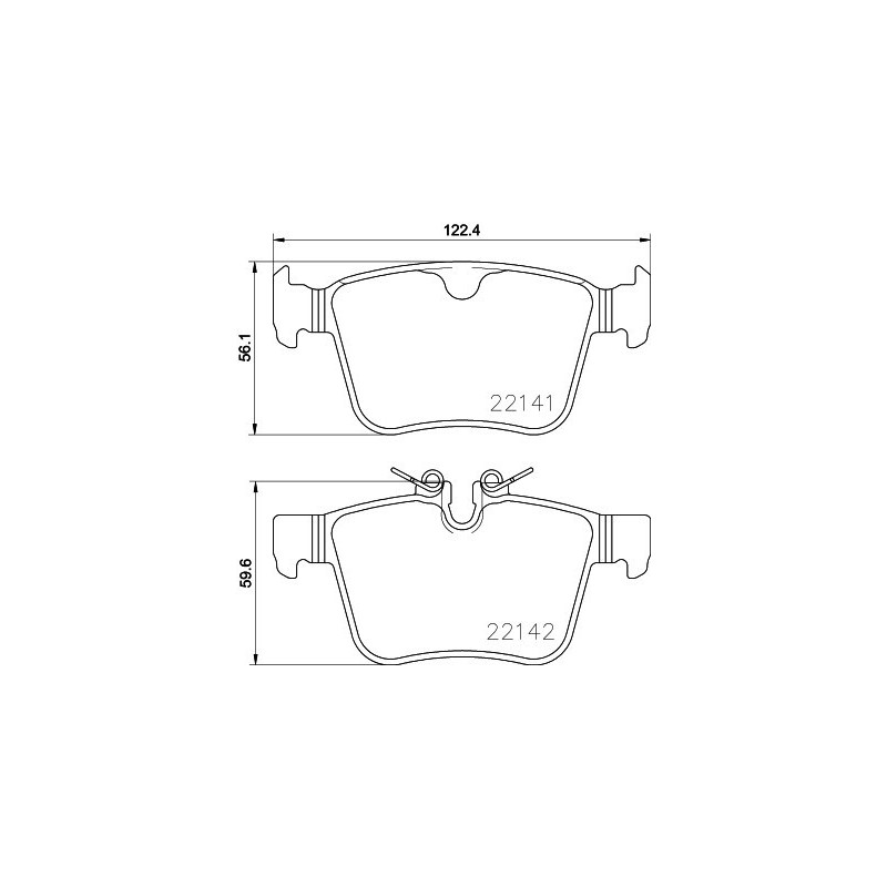 BREMBO P 86 029 Pastiglie freno posteriore per V90 XC60 XC90 S90 V60 XF Discovery S60 XE E-Pace