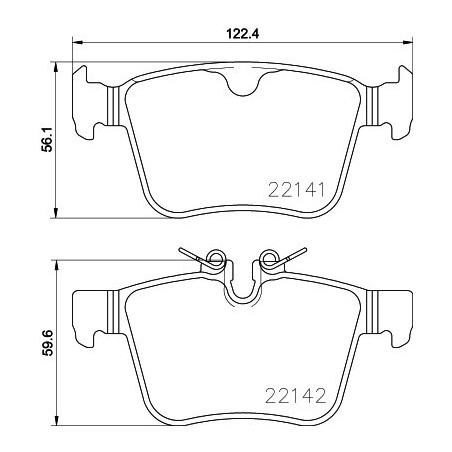 BREMBO P 86 029 Pastiglie freno posteriore per V90 XC60 XC90 S90 V60 XF Discovery S60 XE E-Pace