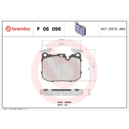 BREMBO P 06 096 Brzdové platničky predné pre BMW 3 4 2 1