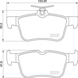 BREMBO P 24 175 Brzdové destičky zadní pro Mondeo Kuga Edge Galaxy S-Max
