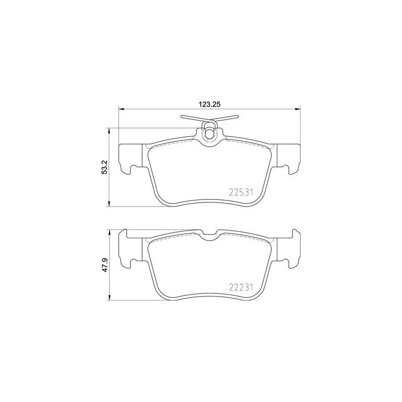 BREMBO P 24 175 Klocki hamulcowe tył dla Mondeo Kuga Edge Galaxy S-Max