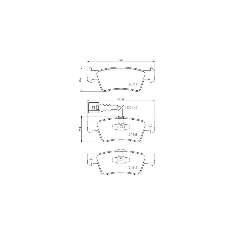 BREMBO P 85 163 Brzdové platničky zadné pre Transporter Multivan California Touareg