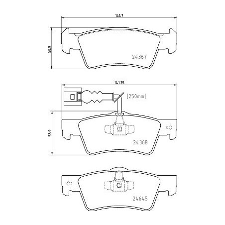 BREMBO P 85 163 Klocki hamulcowe tył dla Transporter Multivan California Touareg