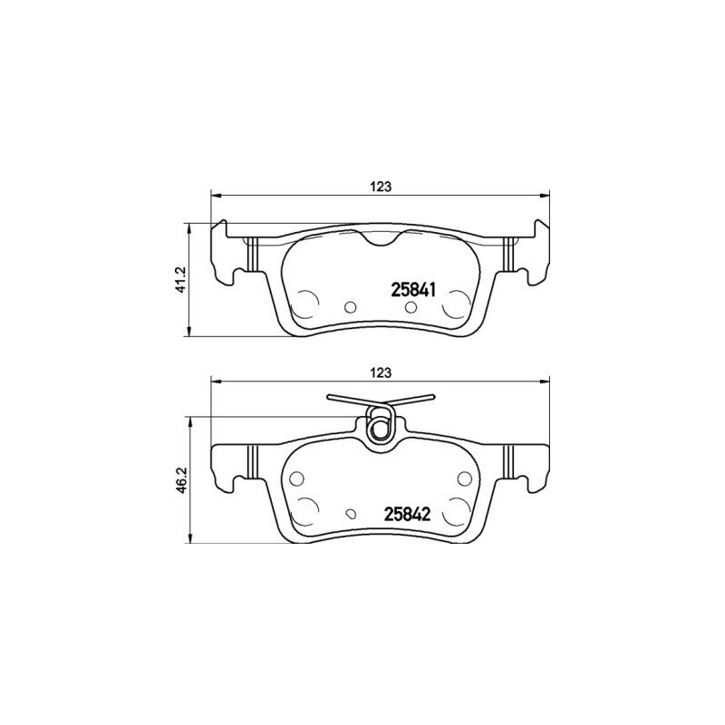 BREMBO P 24 204 Brzdové platničky zadné pre Fiesta 308