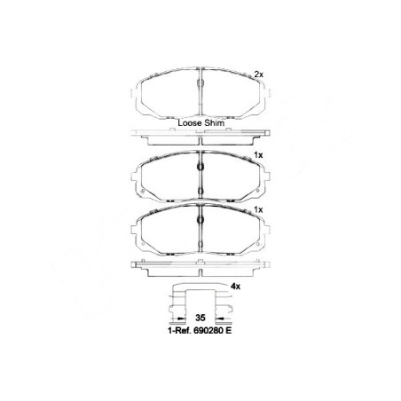 BREMBO P 30 095 Brzdové destičky přední pro Kia Carnival