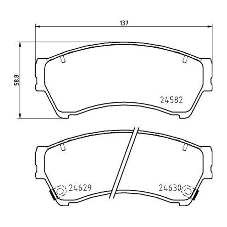 BREMBO P 49 060 Brzdové platničky predné pre Ford Fusion