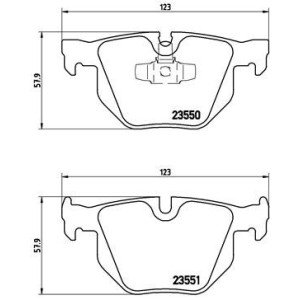 BREMBO P 06 039X Pastillas de freno trasero para BMW 3 X1