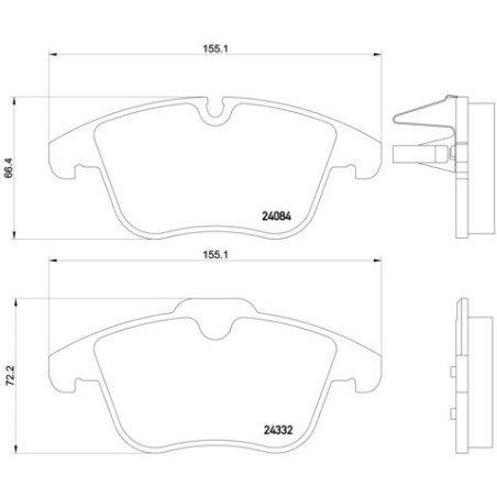 BREMBO P 61 106X Brake Pads Set Front for 508 C5 407