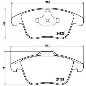 BREMBO P 44 020X Pastillas de freno delantero para MG Discovery