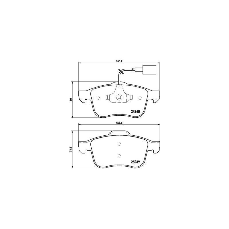 BREMBO P 23 132X Brake Pads Set Front for Giulietta Dart