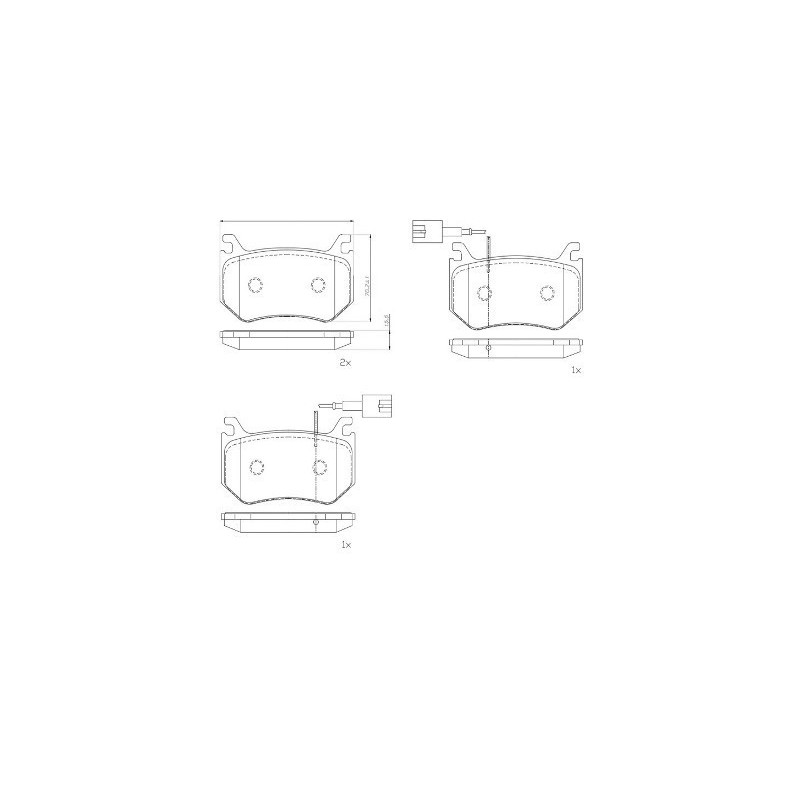 BREMBO P 23 184 Brake Pads Set Rear for Alfa Giulia Stelvio