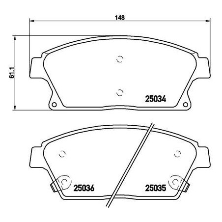 BREMBO P 59 077X Pastiglie freno anteriore per Astra Cruze Zafira Mokka Trax Orlando ATS Ampera Volt