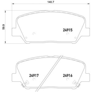BREMBO P 30 065X Brzdové platničky predné pre i30 Cee'D Cerato Optima Genesis Grandeur Shuma