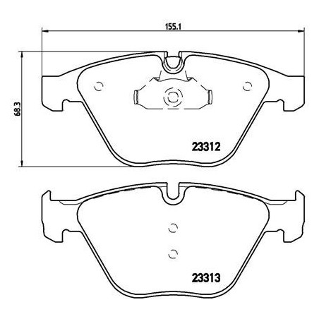 BREMBO P 06 054X Brzdové platničky predné pre BMW 5 7 6