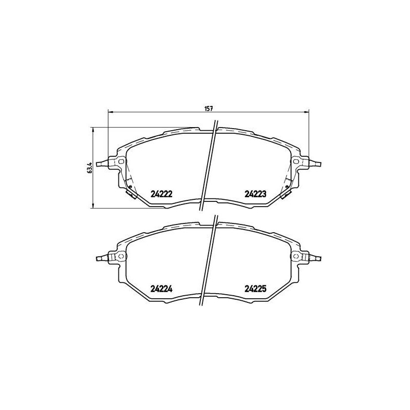 BREMBO P 78 017X Brake Pads Set Front for Outback Forester Legacy Impreza Tribeca Levorg WRX Brz