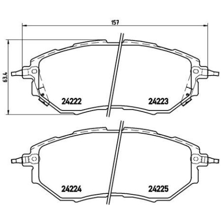 BREMBO P 78 017X Klocki hamulcowe przód dla Outback Forester Legacy Impreza Tribeca Levorg WRX Brz